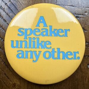 Vintage 80's "A Speaker Unlike Any Other" Pinback Button Gift for Public Speaker